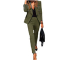 Solid Color  Two-piece Set Suit