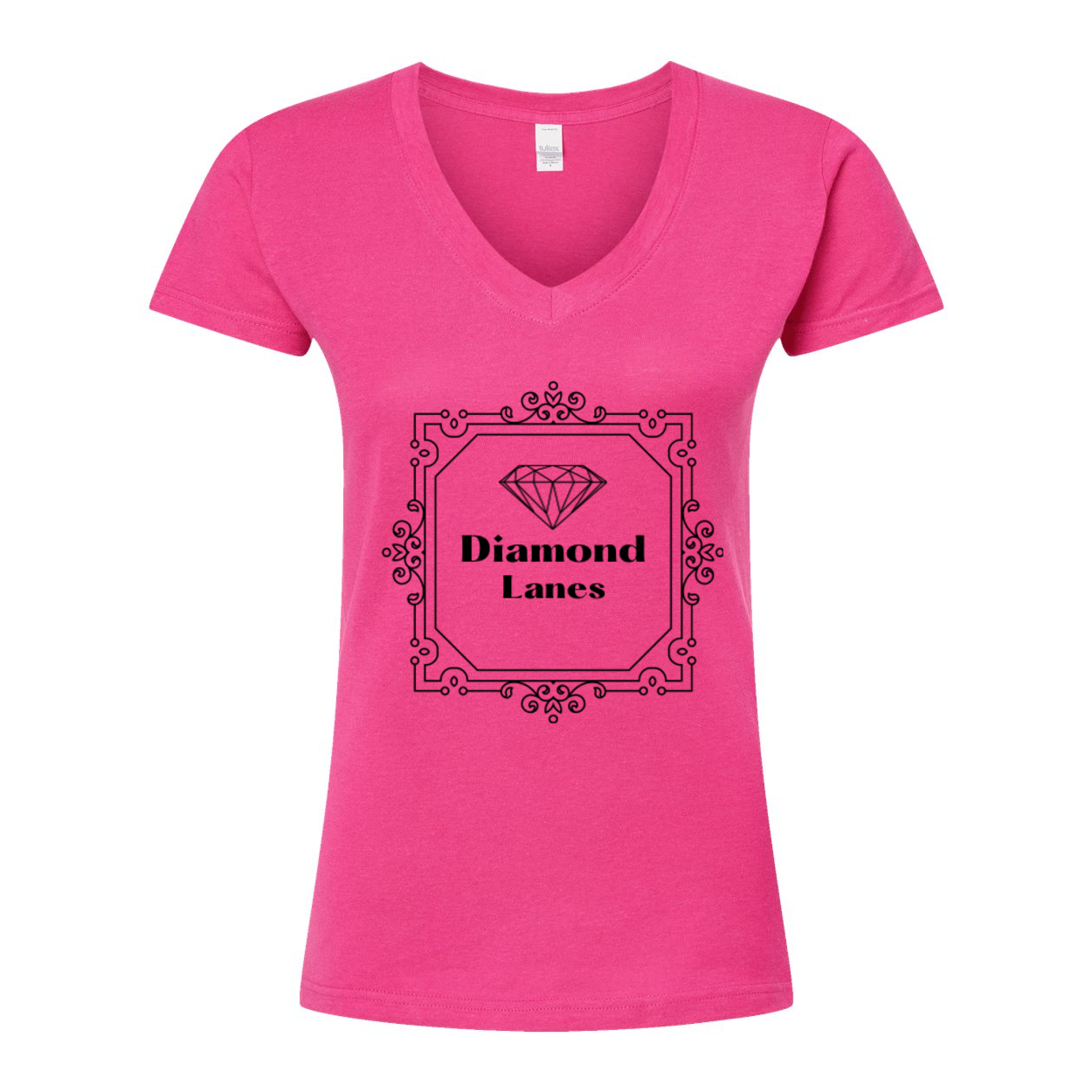 Diamond Lanes women's V-Neck T-Shirt