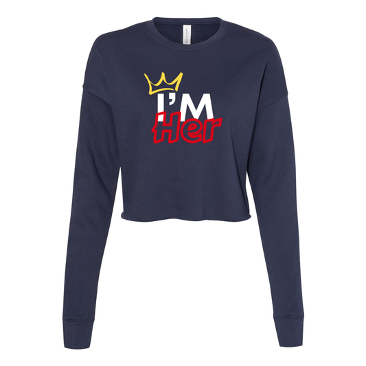 Women's Cropped Crew Fleece - Diamond Lanes Clothing