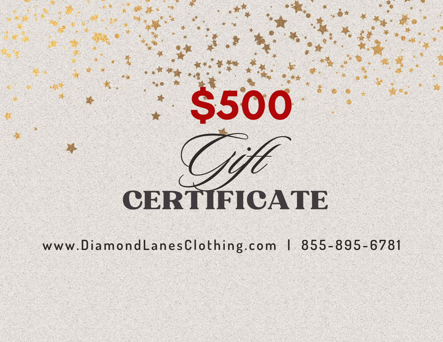 Diamond Lanes Clothing Gift Card - Diamond Lanes Clothing