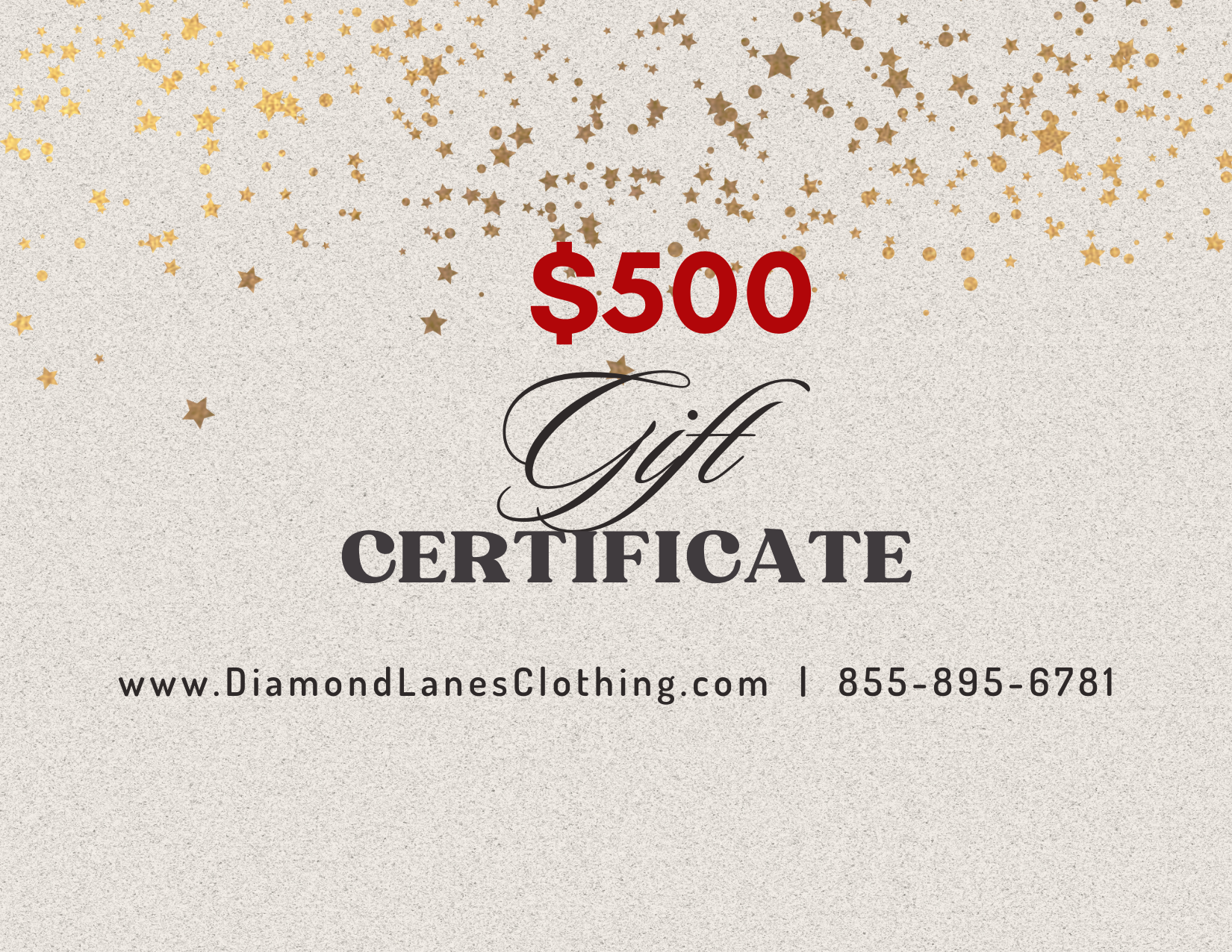 Diamond Lanes Clothing Gift Card - Diamond Lanes Clothing