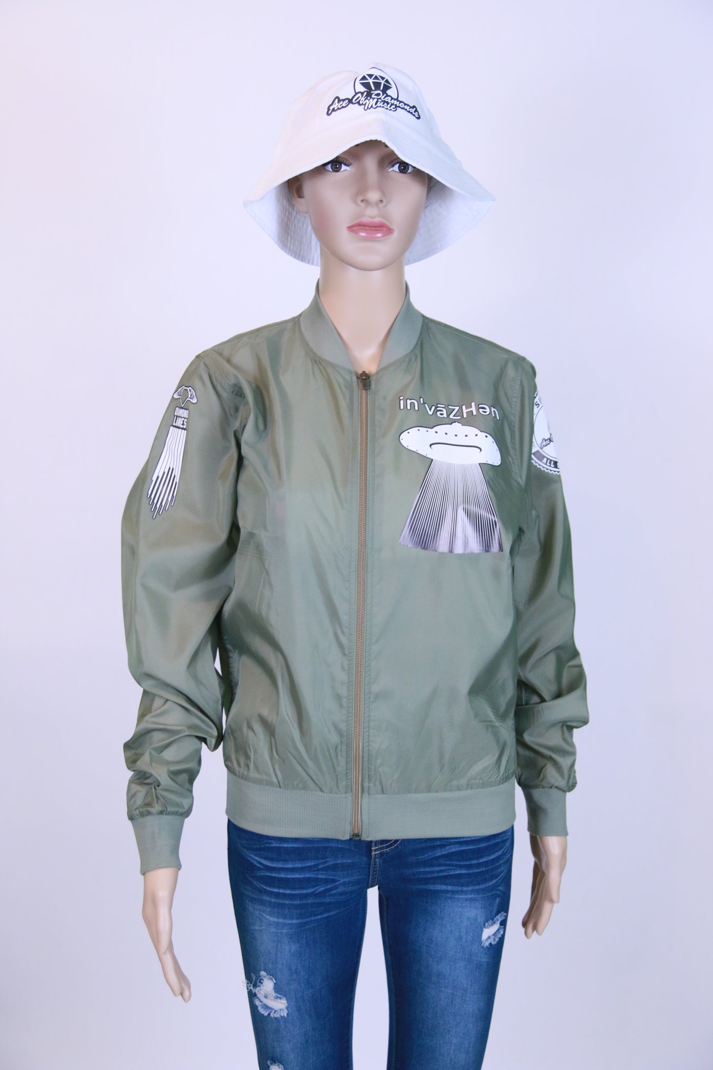 Diamond Lanes Jacket (Bomber) Military green - Diamond Lanes Clothing