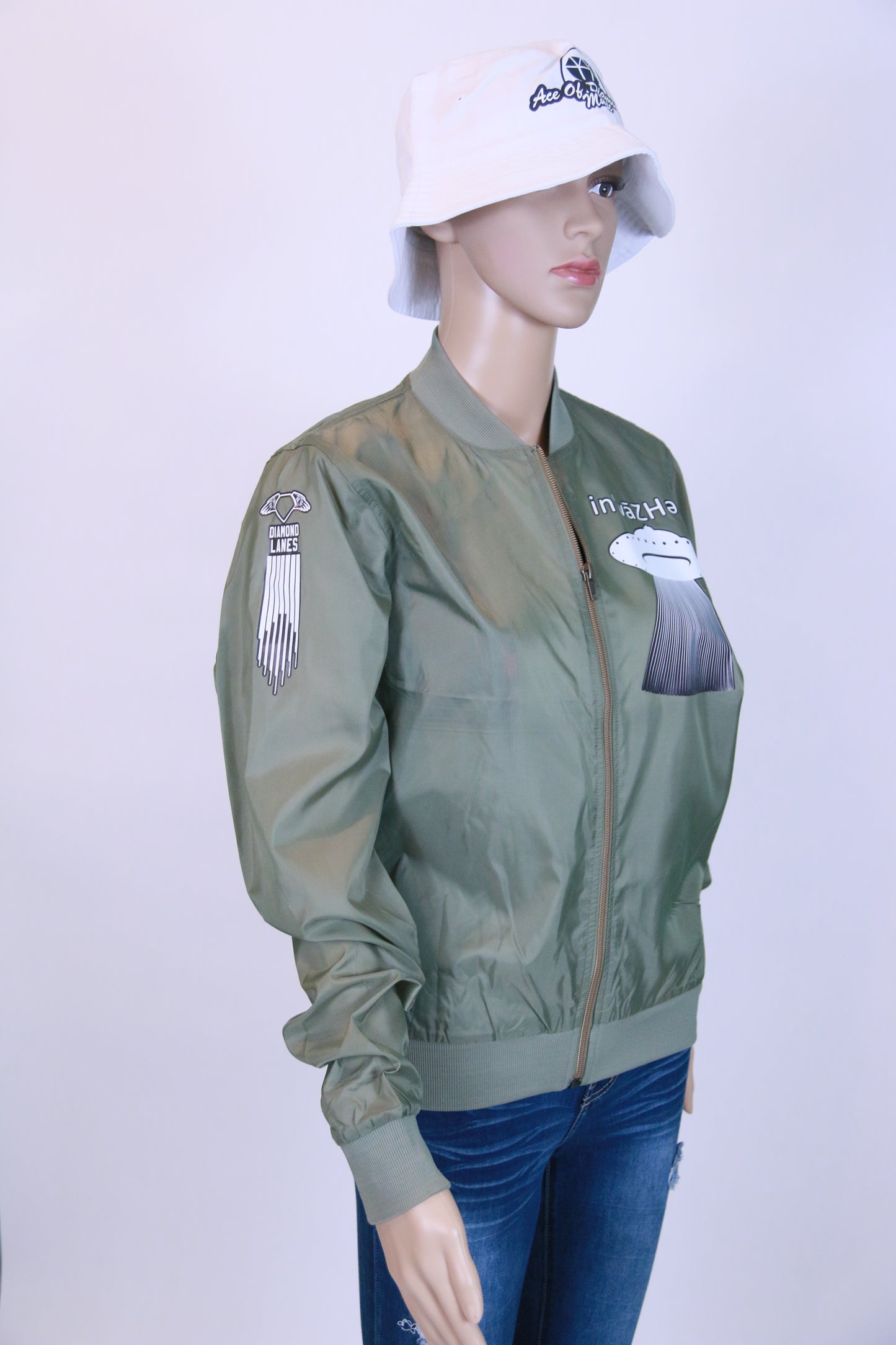 Diamond Lanes Jacket (Bomber) Military green - Diamond Lanes Clothing