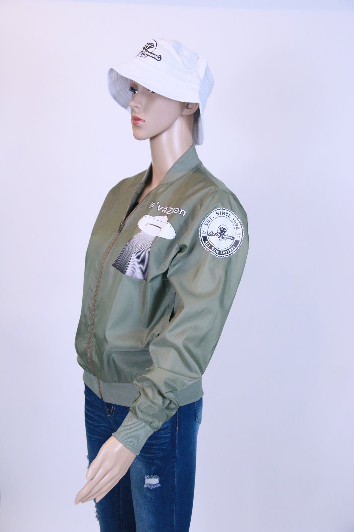 Diamond Lanes Jacket (Bomber) Military green - Diamond Lanes Clothing