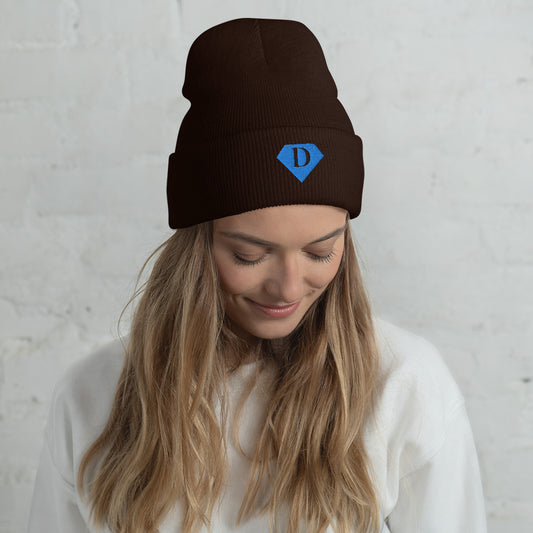 Diamond D Cuffed Beanie - Diamond Lanes Clothing