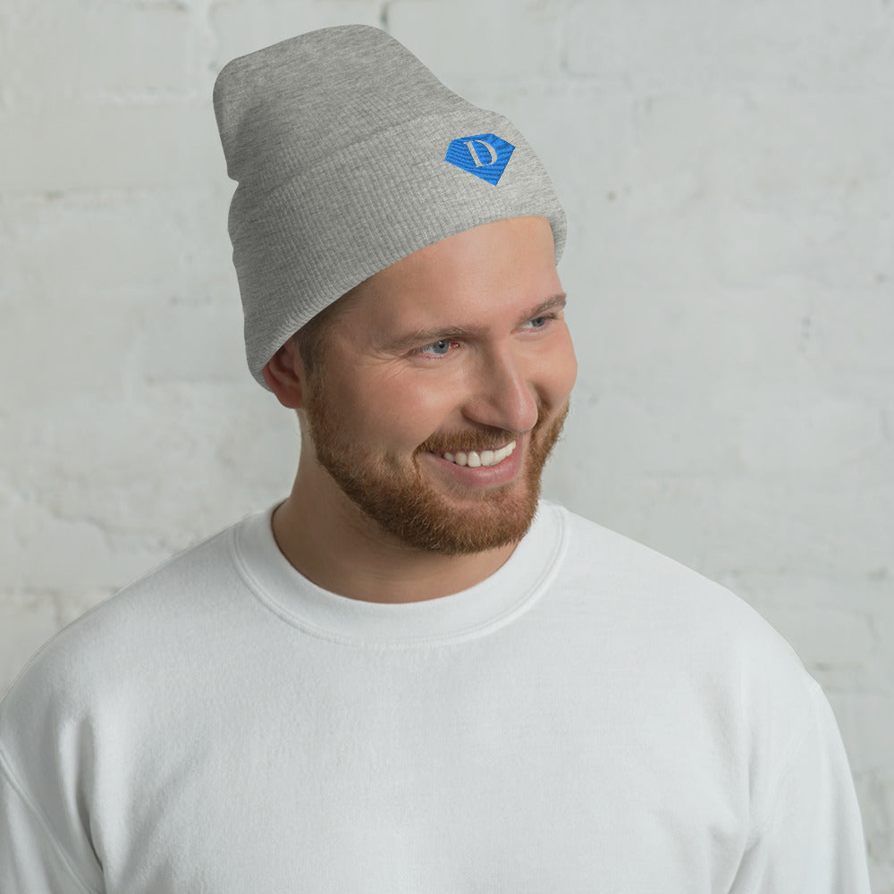 Diamond D Cuffed Beanie - Diamond Lanes Clothing